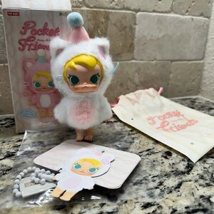 POP MART Baby Molly Pocket Friends Plush Pendant — Pet My Head. Open box